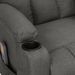 Fauteuil de massage inclinable Gris foncé Tissu 23 - Photo n°2