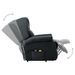 Fauteuil de massage inclinable Gris foncé Tissu 10 - Photo n°5