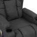 Fauteuil de massage inclinable Gris foncé Tissu 6 - Photo n°6