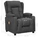 Fauteuil de massage inclinable Gris foncé Tissu 6 - Photo n°8