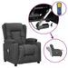 Fauteuil de massage inclinable Gris foncé Tissu - Photo n°1