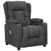 Fauteuil de massage inclinable Gris foncé Tissu - Photo n°2