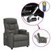 Fauteuil de massage inclinable Gris foncé Tissu - Photo n°1