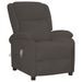 Fauteuil de massage inclinable Gris foncé Velours - Photo n°1