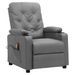 Fauteuil de massage inclinable Gris Similicuir 5 - Photo n°1