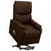 Fauteuil de massage inclinable Marron foncé Tissu - Photo n°1