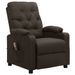 Fauteuil de massage inclinable Marron foncé Tissu 18 - Photo n°1
