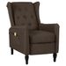 Fauteuil de massage inclinable Marron foncé Tissu 12 - Photo n°1