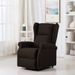 Fauteuil de massage inclinable Marron foncé Tissu 5 - Photo n°2