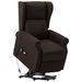 Fauteuil de massage inclinable Marron foncé Tissu 5 - Photo n°1