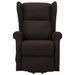 Fauteuil de massage inclinable Marron foncé Tissu 5 - Photo n°4