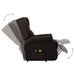 Fauteuil de massage inclinable Marron foncé Tissu 5 - Photo n°5