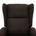 Fauteuil de massage inclinable Marron foncé Tissu 5 - Photo n°7