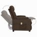 Fauteuil de massage inclinable Marron foncé Tissu 17 - Photo n°7