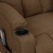 Fauteuil de massage inclinable Marron Tissu 22 - Photo n°2