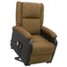 Fauteuil de massage inclinable Marron Tissu 20 - Photo n°1