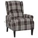 Fauteuil de massage inclinable Marron Tissu 12 - Photo n°1