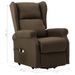 Fauteuil de massage inclinable Marron Tissu 8 - Photo n°9