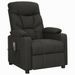 Fauteuil de massage inclinable Noir Tissu 19 - Photo n°1