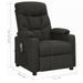 Fauteuil de massage inclinable Noir Tissu 19 - Photo n°9