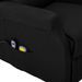 Fauteuil de massage inclinable Noir Tissu 10 - Photo n°8