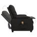 Fauteuil de massage inclinable Noir Tissu 18 - Photo n°5