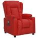 Fauteuil de massage inclinable Rouge bordeaux Similicuir - Photo n°1