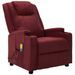 Fauteuil de massage inclinable Rouge bordeaux Similicuir 5 - Photo n°1