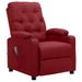 Fauteuil de massage inclinable Rouge bordeaux Tissu 18 - Photo n°1