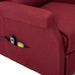 Fauteuil de massage inclinable Rouge bordeaux Tissu 7 - Photo n°8