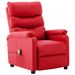 Fauteuil de massage inclinable Rouge Similicuir 6 - Photo n°1