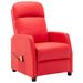 Fauteuil de massage inclinable Rouge Similicuir Mestro - Photo n°1