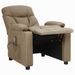 Fauteuil de massage inclinable Taupe Tissu 19 - Photo n°6