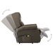 Fauteuil de massage inclinable Taupe Tissu 9 - Photo n°5