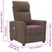Fauteuil de massage inclinable Taupe Tissu 3 - Photo n°11