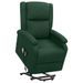 Fauteuil de massage inclinable Vert foncé Tissu 15 - Photo n°1
