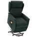 Fauteuil de massage inclinable Vert foncé Tissu - Photo n°1