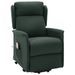 Fauteuil de massage inclinable Vert foncé Tissu - Photo n°3