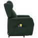 Fauteuil de massage inclinable Vert foncé Tissu - Photo n°5