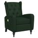 Fauteuil de massage inclinable Vert foncé Velours 2 - Photo n°1