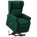 Fauteuil de massage inclinable Vert Tissu - Photo n°1