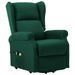 Fauteuil de massage inclinable Vert Tissu - Photo n°3