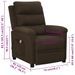 Fauteuil de massage Marron foncé Tissu - Photo n°11