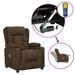 Fauteuil de massage Marron Tissu - Photo n°1