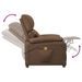 Fauteuil de massage Marron Tissu - Photo n°7