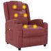 Fauteuil de massage Rouge bordeaux Similicuir - Photo n°6