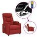 Fauteuil de massage Rouge bordeaux Tissu - Photo n°1