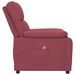 Fauteuil de massage Rouge bordeaux Tissu - Photo n°4