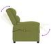 Fauteuil de massage Vert clair velours - Photo n°6