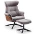 Fauteuil de relaxation manuel avec repose pied bois et tissu Arkos - Photo n°1